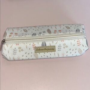 Embrace the Journey Floral Pencil Case with Zipper
